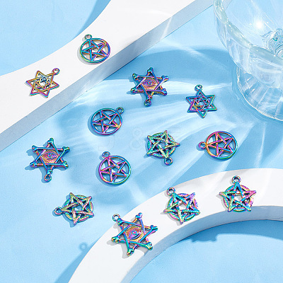 24Pcs 4 Styles Alloy Pendants FIND-AR0004-38-1