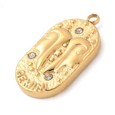 304 Stainless Steel Pendants STAS-F349-03G-05-1