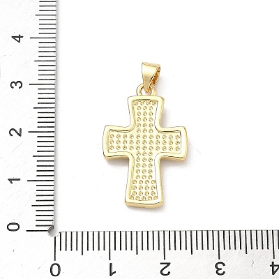 Brass Micro Pave Cubic Zirconia Pendants KK-P345-57G-1
