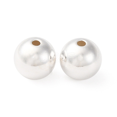 Fine Silver Round Beads STER-A047-08A-S-1