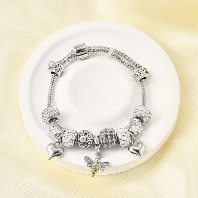 Alloy European Beads Charm Bracelets BJEW-F495-13P-1