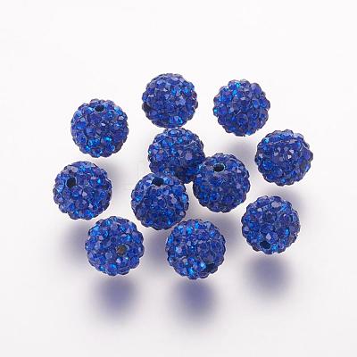 Polymer Clay Rhinestone Beads RB-K050-8mm-C19-1