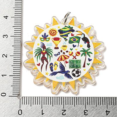 Printed Acrylic Pendants OACR-G030-02E-1
