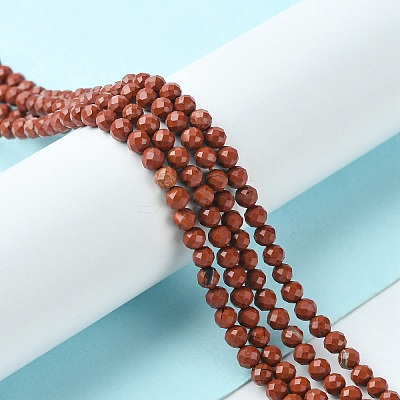 Natural Red Jasper Beads Strands LS-G-F748-H01-02-1