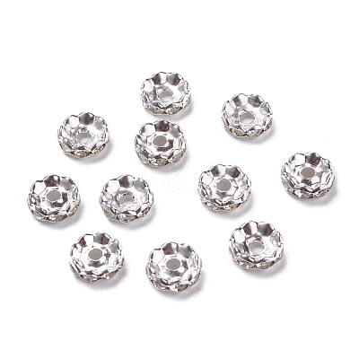 Iron Crystal Rhinestone Spacer Beads RB-A007-10MM-S-1