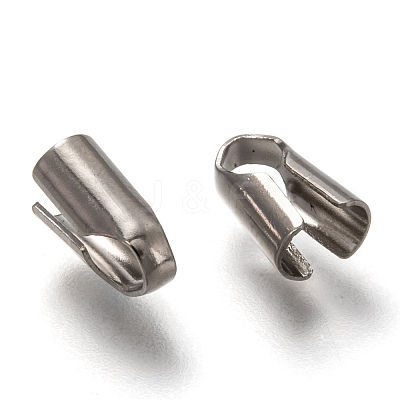 Tarnish Resistant 304 Stainless Steel Folding Crimp Ends X-STAS-G122-09P-B01-1