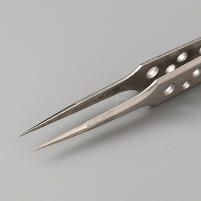 Stainless Steel Fine Ponited Tweezers TOOL-WH0125-50-1