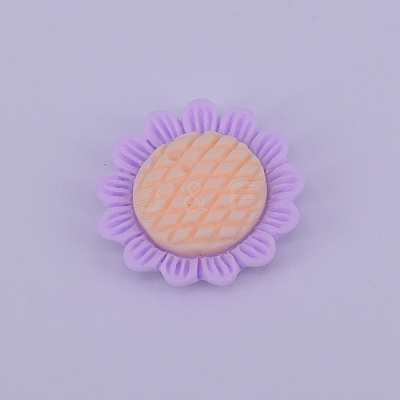 Opaque Frosted Resin Cabochon RESI-WH0009-22-1