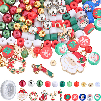 Christmas DIY Bangles Jewelry Making Kit DIY-SC0026-16-1