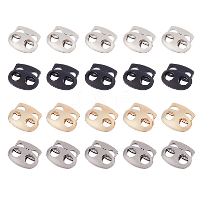 32Pcs 4 Colors Alloy Cord Locks FIND-DC0006-20-1