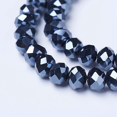 Electroplate Glass Beads Strands EGLA-A034-P1mm-A18-1