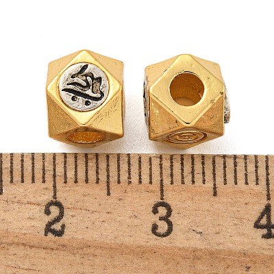 Long-Lasting Plated Brass Beads KK-K387-07B-G-1