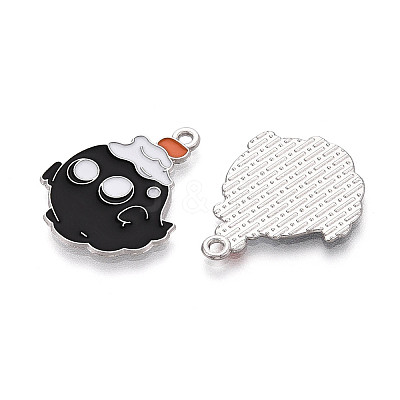 Halloween Theme Alloy and Enamel Pendants ENAM-T021-31A-02P-1