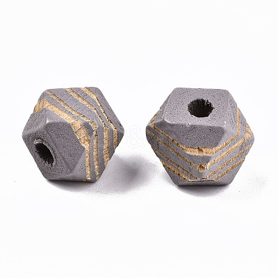 Painted Natural Wood Beads WOOD-T021-52A-05-1