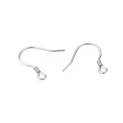 Anti-Tarnish Rhodium Plated 925 Sterling Silver Earring Hooks STER-N016-32P-1