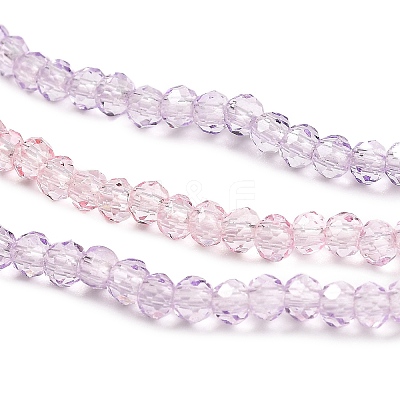 Transparent Painted Glass Beads Strands X-DGLA-A034-T1mm-A05-1