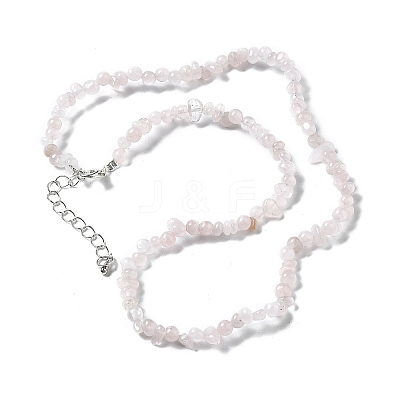 Natural Supper 7 Rutilated Quartz Chip Beaded Necklaces for Men Women NJEW-G159-01T-1