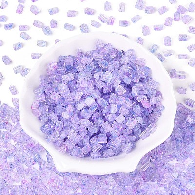 Transparent Spray Painted Glass Seed Beads SEED-L011-10A-18-1