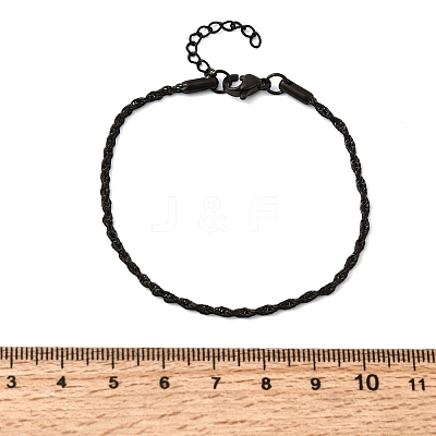 304 Stainless Steel Rope Chain Bracelets for Women BJEW-P395-01EB-1