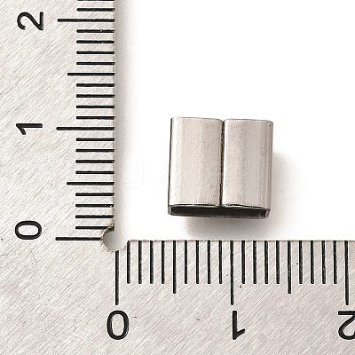 Letter Style 304 Stainless Steel Square Slide Charms STAS-L132-24P-1