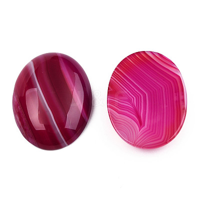 Natural Banded Agate/Striped Agate Cabochons G-T122-22A-1