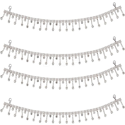 2pcs Crystal Glass Rhinestone Shoes Chain FIND-NB0002-33-1