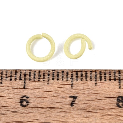 Spray Painted Iron Open Jump Rings IFIN-T017-04C-16-1