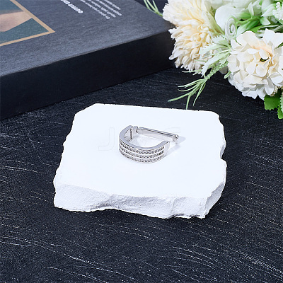 Zinc Alloy Clear Cubic Zirconia Tie Clips AJEW-WH20096-01-1