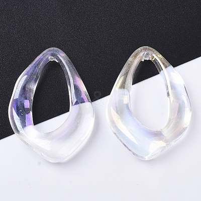 Transparent Acrylic Pendants X-PACR-R246-046-1