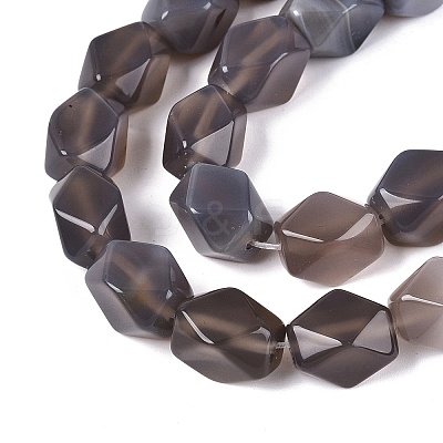 Natural Grey Agate Beads Strands GG-N361-06A-05-1