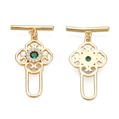 Brass Toggle Clasps KK-N054-150G-1