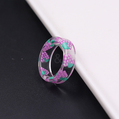 Transparent Resin Finger Rings WGC4E19-11-1