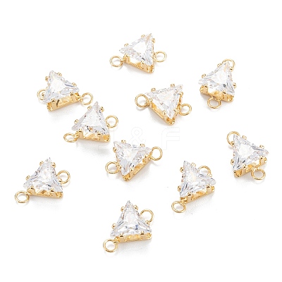 Brass Clear Cubic Zirconia Links LS-ZIRC-G170-08G-1