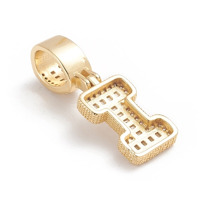 Brass Micro Pave Cubic Zirconia Pendants ZIRC-G165-13G-I-1