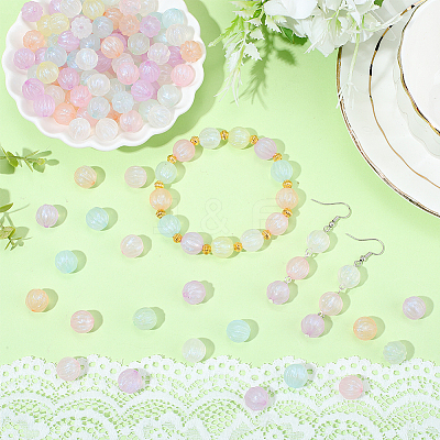 200Pcs Luminous Acrylic Beads OACR-PA0001-16-1