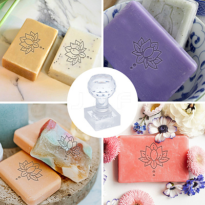 Clear Acrylic Soap Stamps DIY-WH0438-024-1