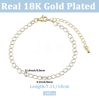 Brass Cable Chain Bracelets for Women BJEW-BM00008-1