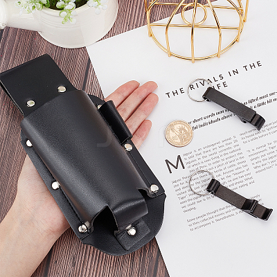 1Pc PU Leather Wine Bottle Cover AJEW-GF0003-88A-1
