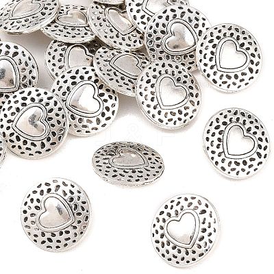 Tibetan Style Alloy Shank Buttons X-TIBE-Q044-04AS-RS-1