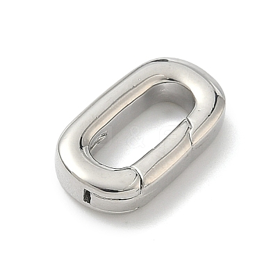 Brass Spring Gate Rings KK-G548-07A-P-1