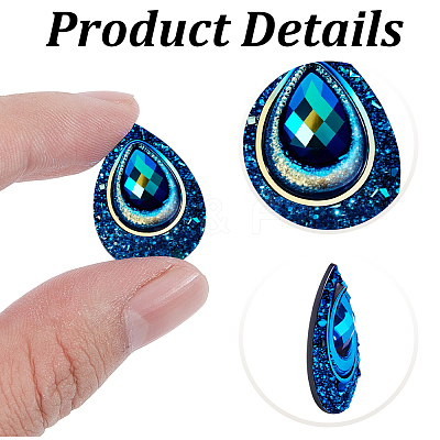 50Pcs Resin Cabochons CRES-GF0001-07-1