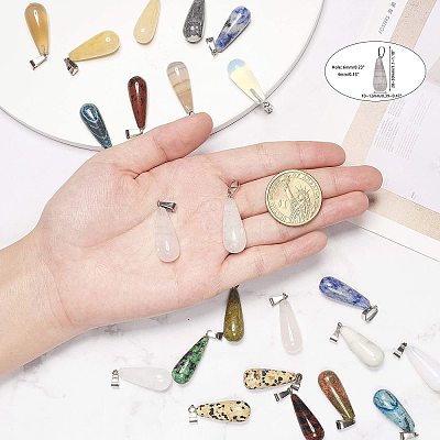 Natural/Synthetic Gemstone Pendants G-PH0019-08-1