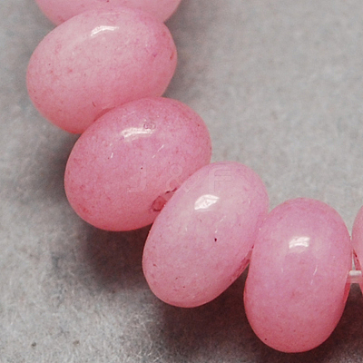 Natural White Jade Bead Strands G-R169-8x5mm-M-1