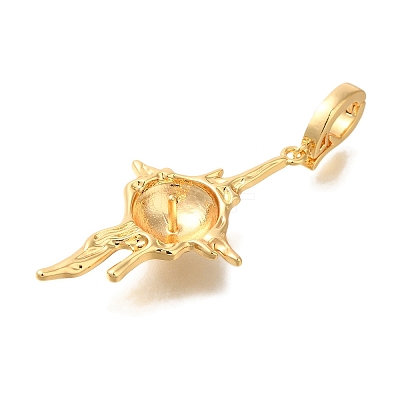 Brass European Dangle Charms Bails KK-K388-53G-1