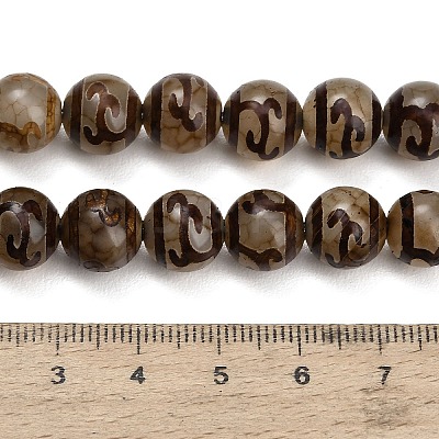 Tibetan Style dZi Beads Strands GG-CBA4812-B08-10MM-1