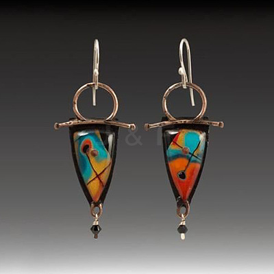 Alloy Enamel Dangle Earrings FS-WG6E131-10-1