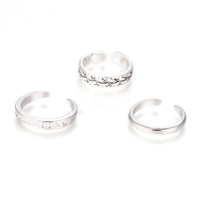 Brass Cuff Toe Rings RJEW-G100-16P-1