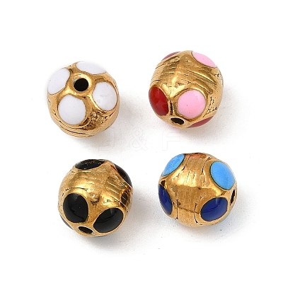 304 Stainless Steel Enamel Beads STAS-Z140-21G-1