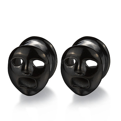 Halloween Ghost Face Brass and Alloy Ear Tunnels FS-WGACCDC-12-1