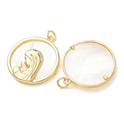 Religion Natural White Shell Pendants SH-CBAB4F6-01G-1